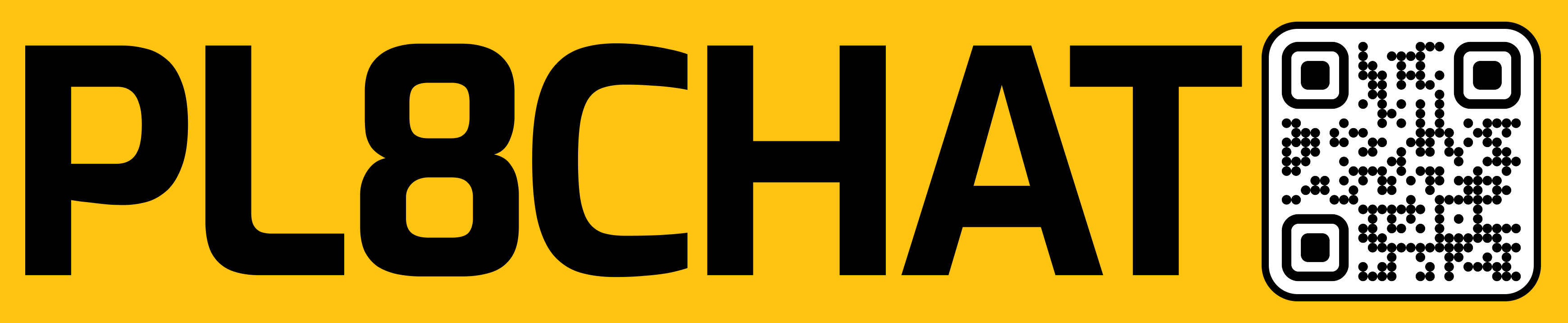 Wide PL8CHAT fleet vehicle decal with QR code